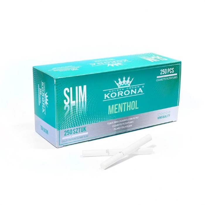 Сигаретные гильзы корона  SLIM MENTHOL (250 шт.) 130