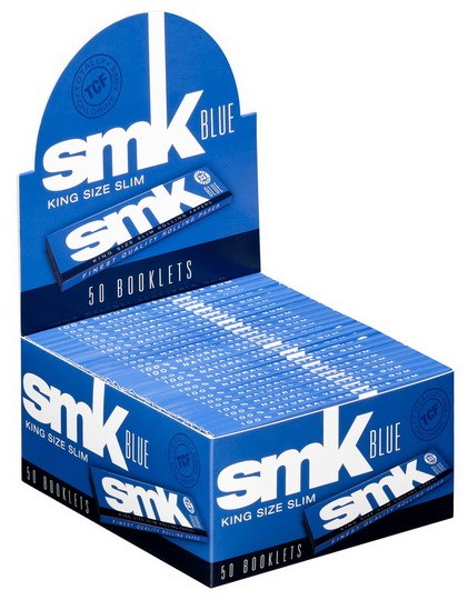 Бумага для самокруток слим  SMK KING SIZE SLIM BLUE 3150