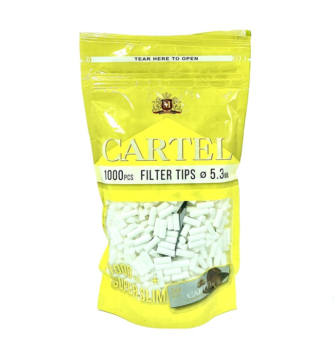 Фильтра для самокруток 5,3 на 15 мм CARTEL SUPER SLIM 3168